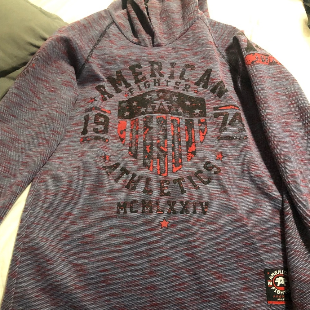 American fighter hoodie. Tighter fit. Large